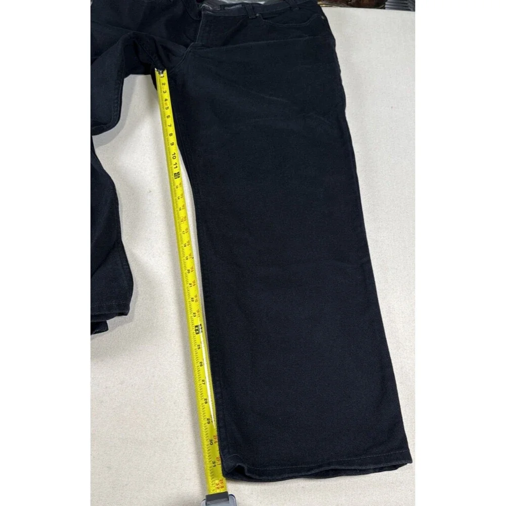 Eddie Bauer Jeans Mens 42 X 32 Black Denim  Straight Leg Relaxed Fit 100% Cotton